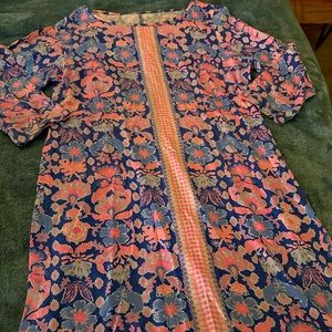 Lilly Pulitzer Day Dress pink and blue size L